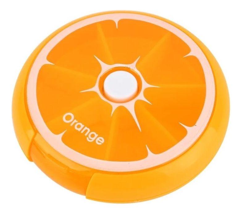 SET 3 PASTILLEROS REDONDO NARANJA PORTATIL VIAJE LAU-0