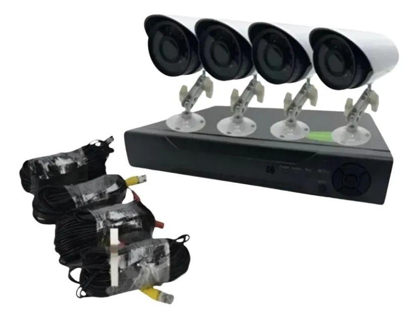 Kit 4 Cámaras Seguridad Visión Nocturna Monitoreo ALJ-0
