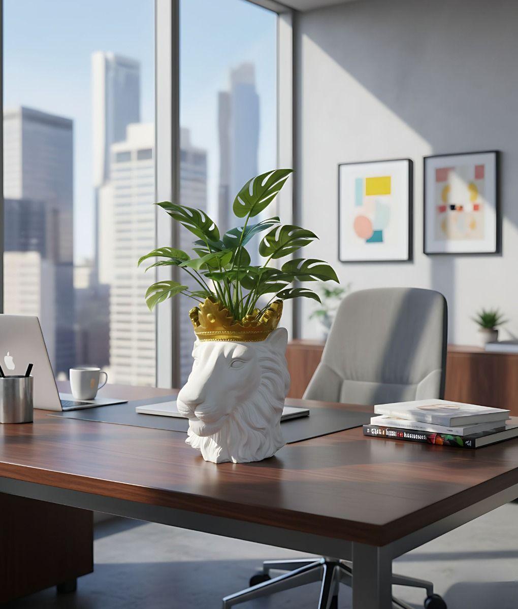 Figura Decorativa Multifuncional León Estatua Adorno Jhn-8