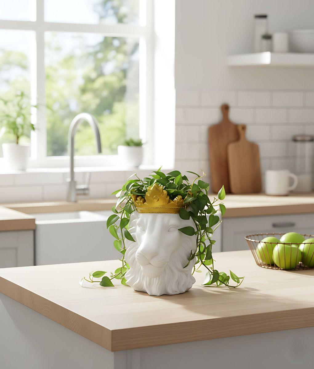 Figura Decorativa Multifuncional León Estatua Adorno Jhn-9