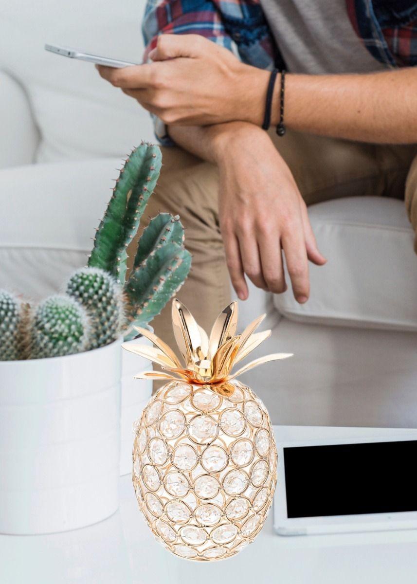 Figura Decorativa Adorno Piña Centro Mesa Elegante Jhn-2