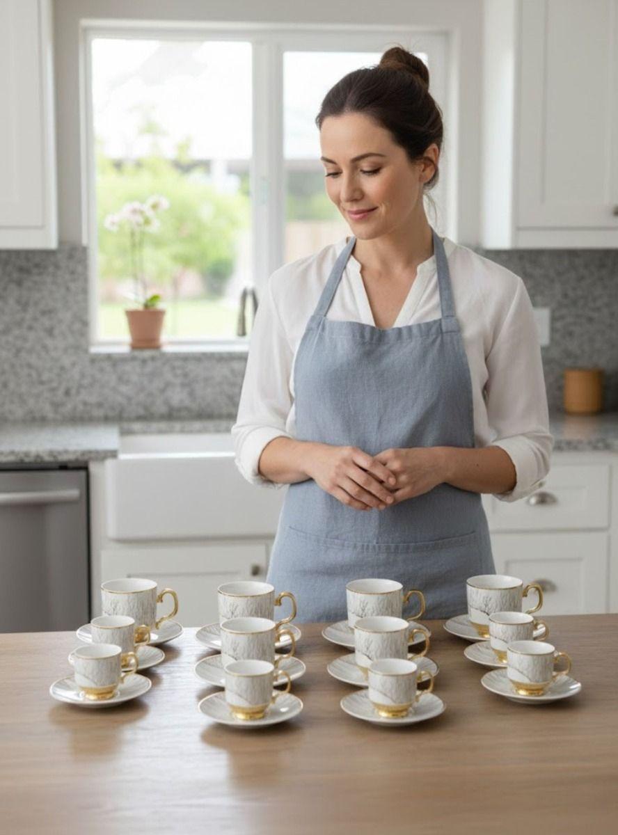 Juego Vajilla Tazas Platillos Diseño Artístico Mesa Jhn-3