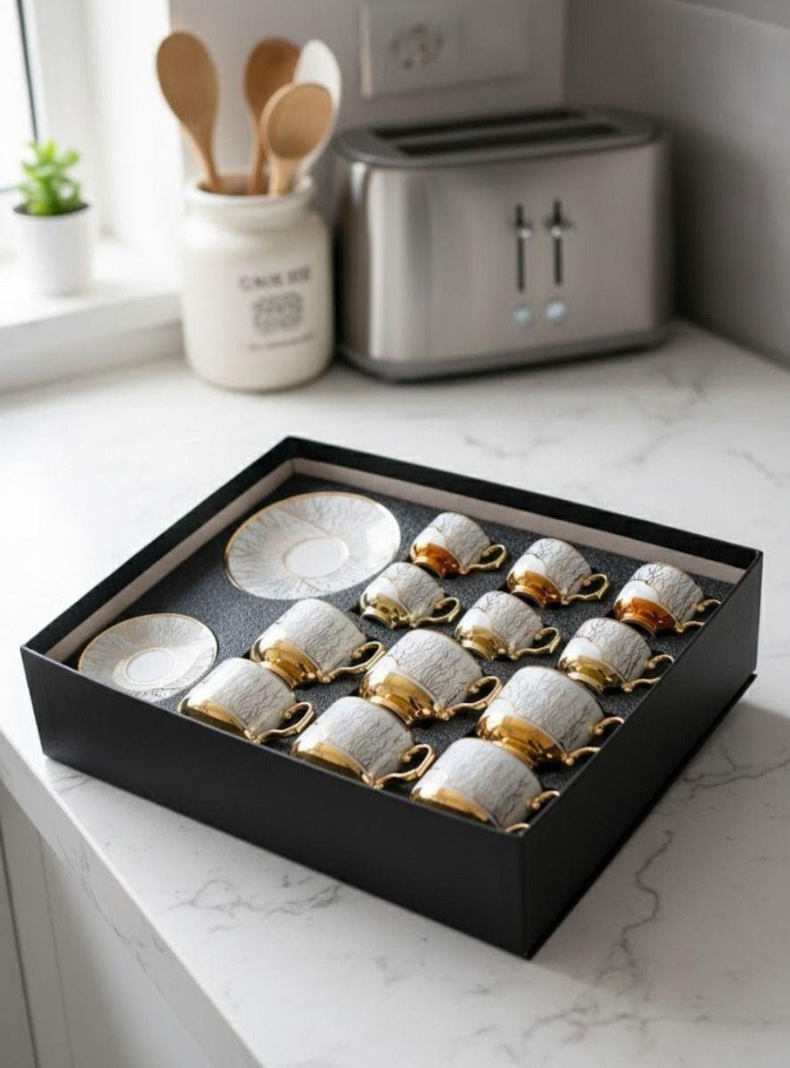 Juego Vajilla Tazas Platillos Diseño Artístico Mesa Jhn-5