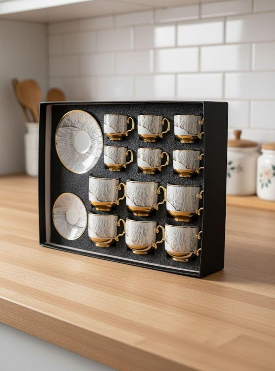 Juego Vajilla Tazas Platillos Diseño Artístico Mesa Jhn-8