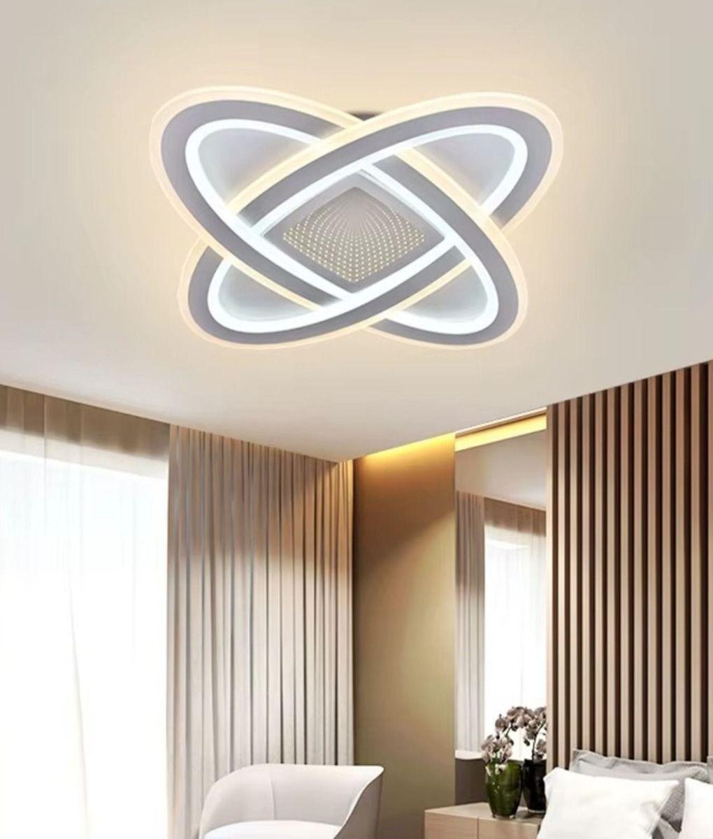 Lámpara Techo Decorativa LED Óvalos Efecto 3D Jhn-8