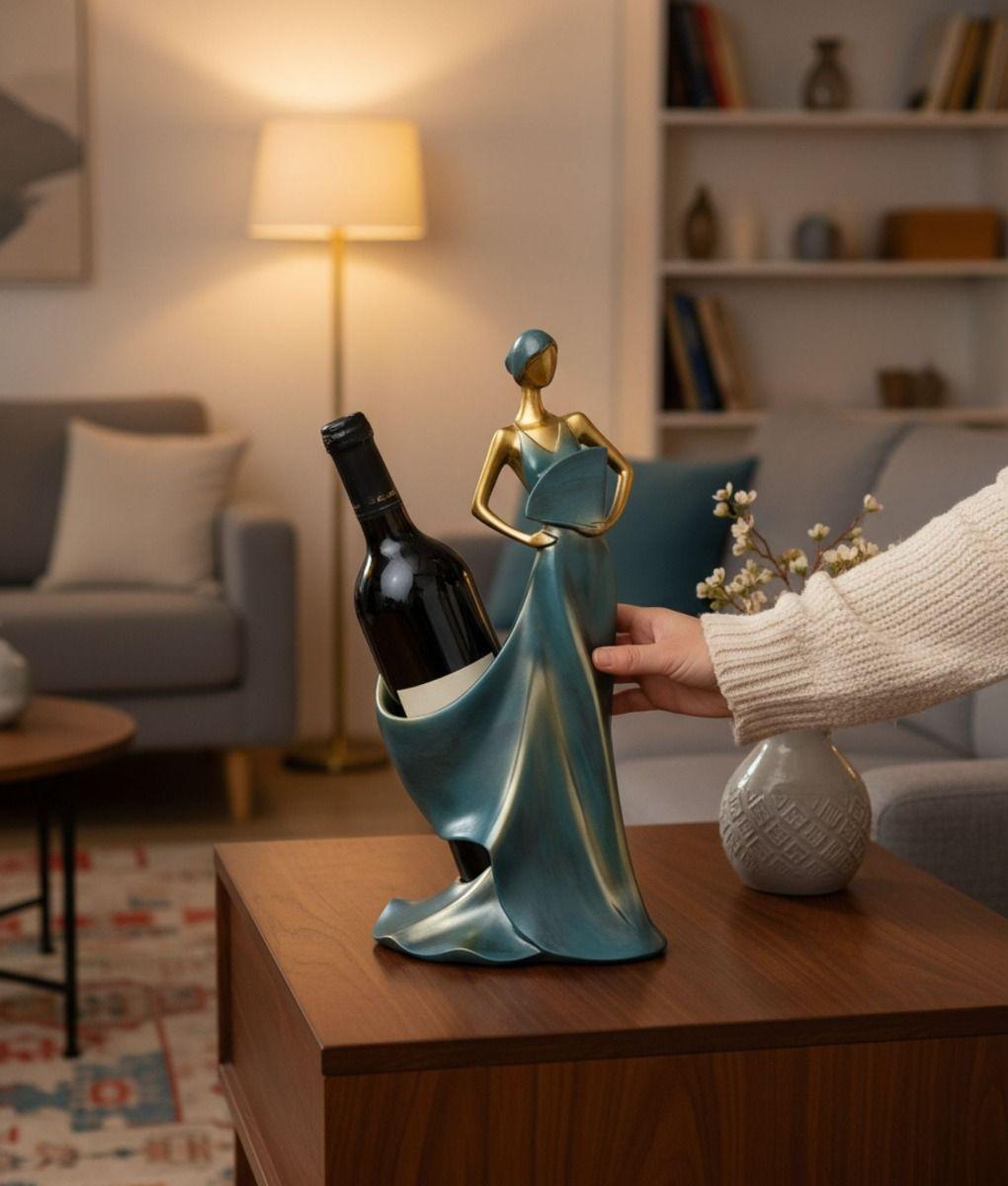 Soporte Decorativo Botellas Figura Mujer Adorno Hogar Jhn-2