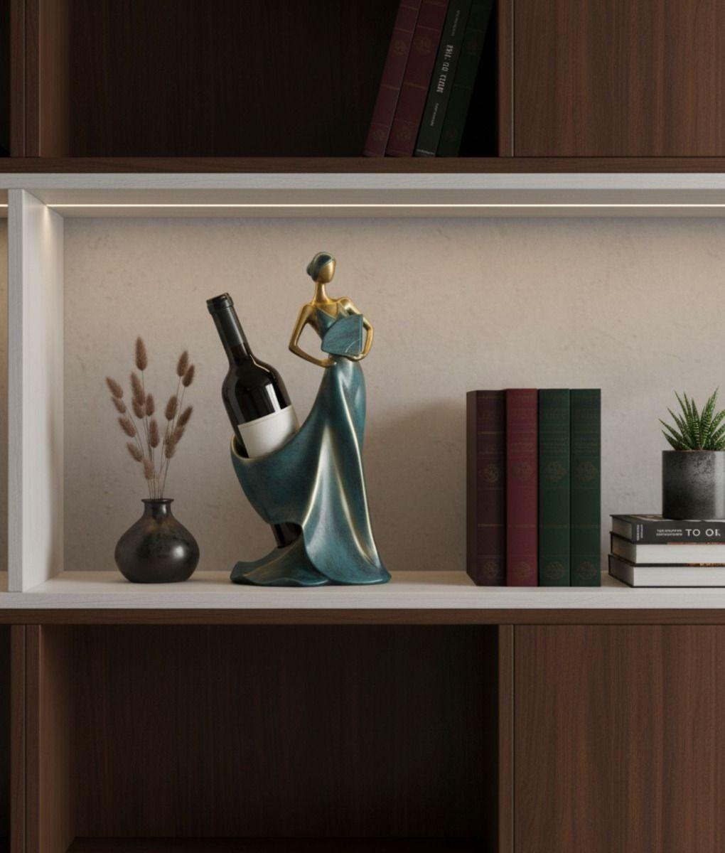 Soporte Decorativo Botellas Figura Mujer Adorno Hogar Jhn-6