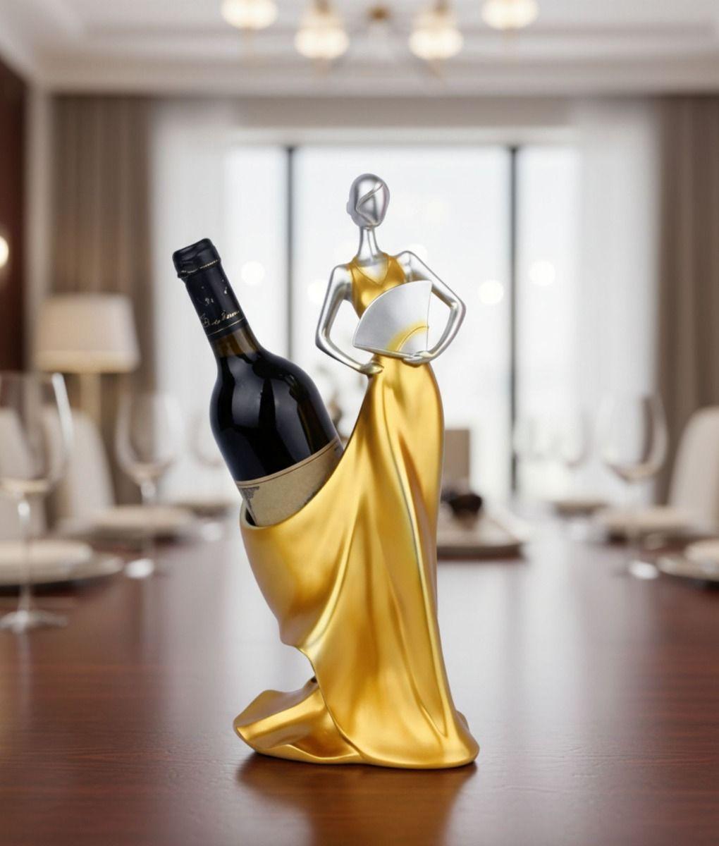 Soporte Decorativo Botellas Figura Mujer Adorno Hogar Jhn-7
