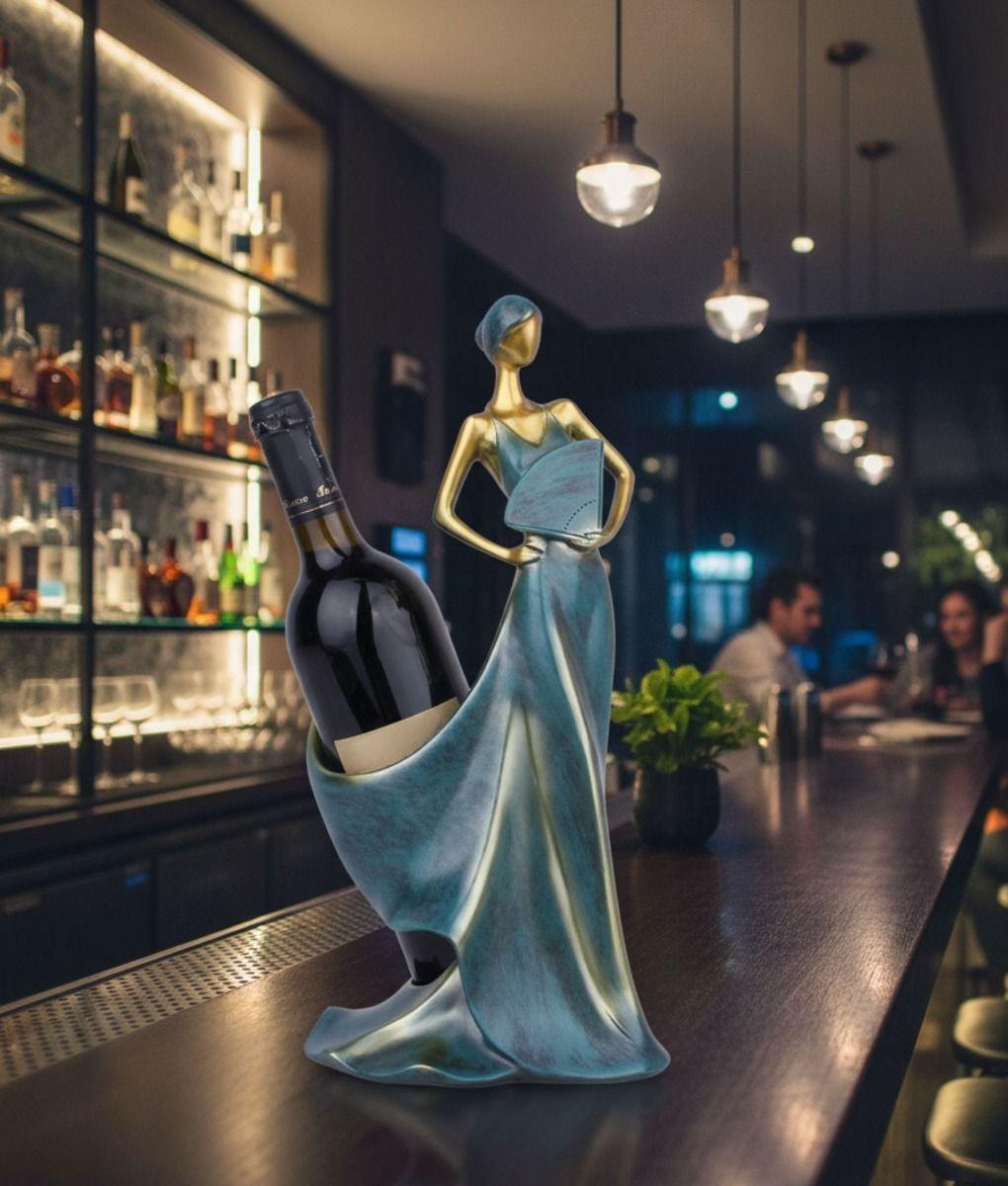 Soporte Decorativo Botellas Figura Mujer Adorno Hogar Jhn-8
