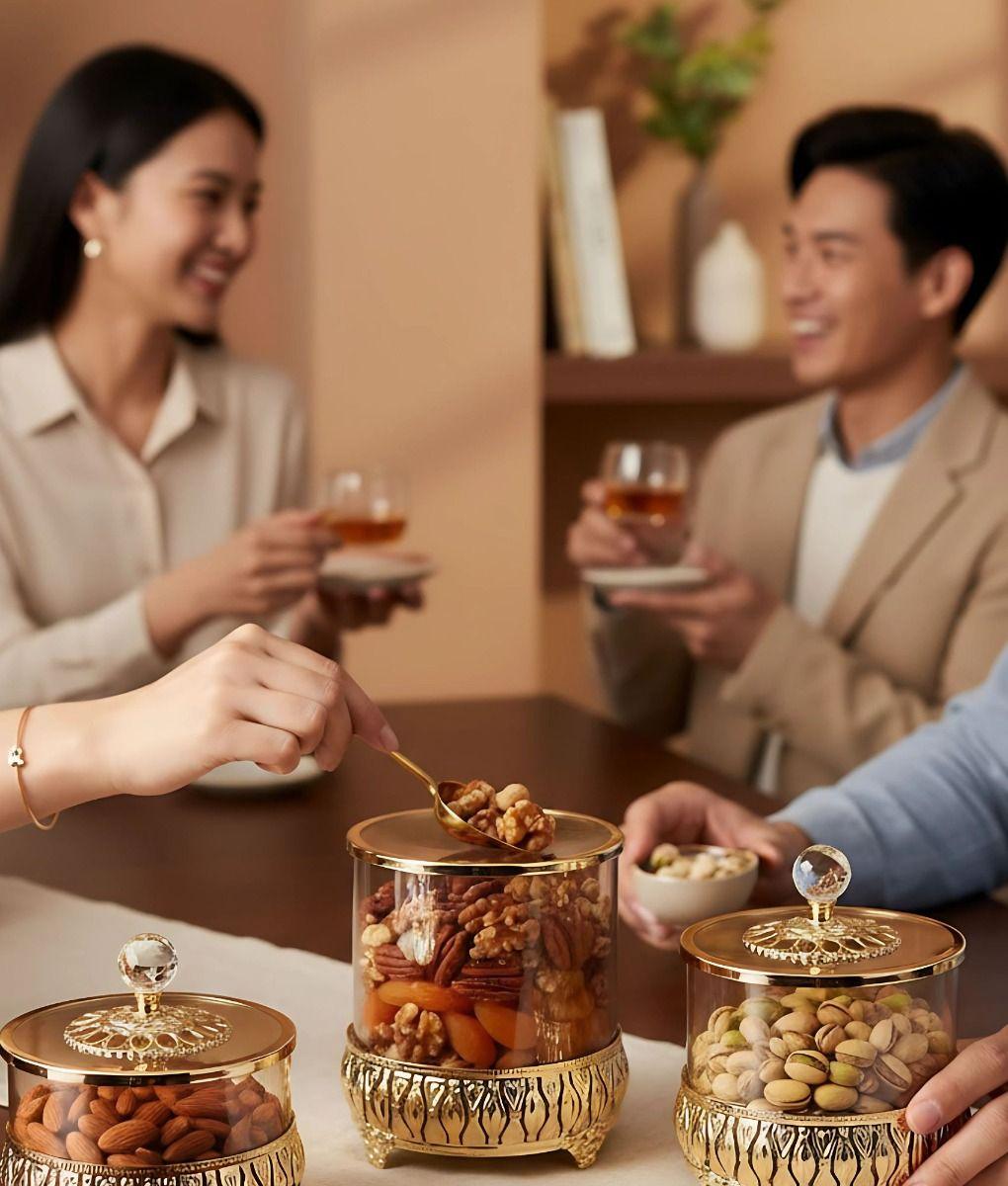 Set 3 Frascos Decorativos Multifuncional Almacenamiento Jhn-3