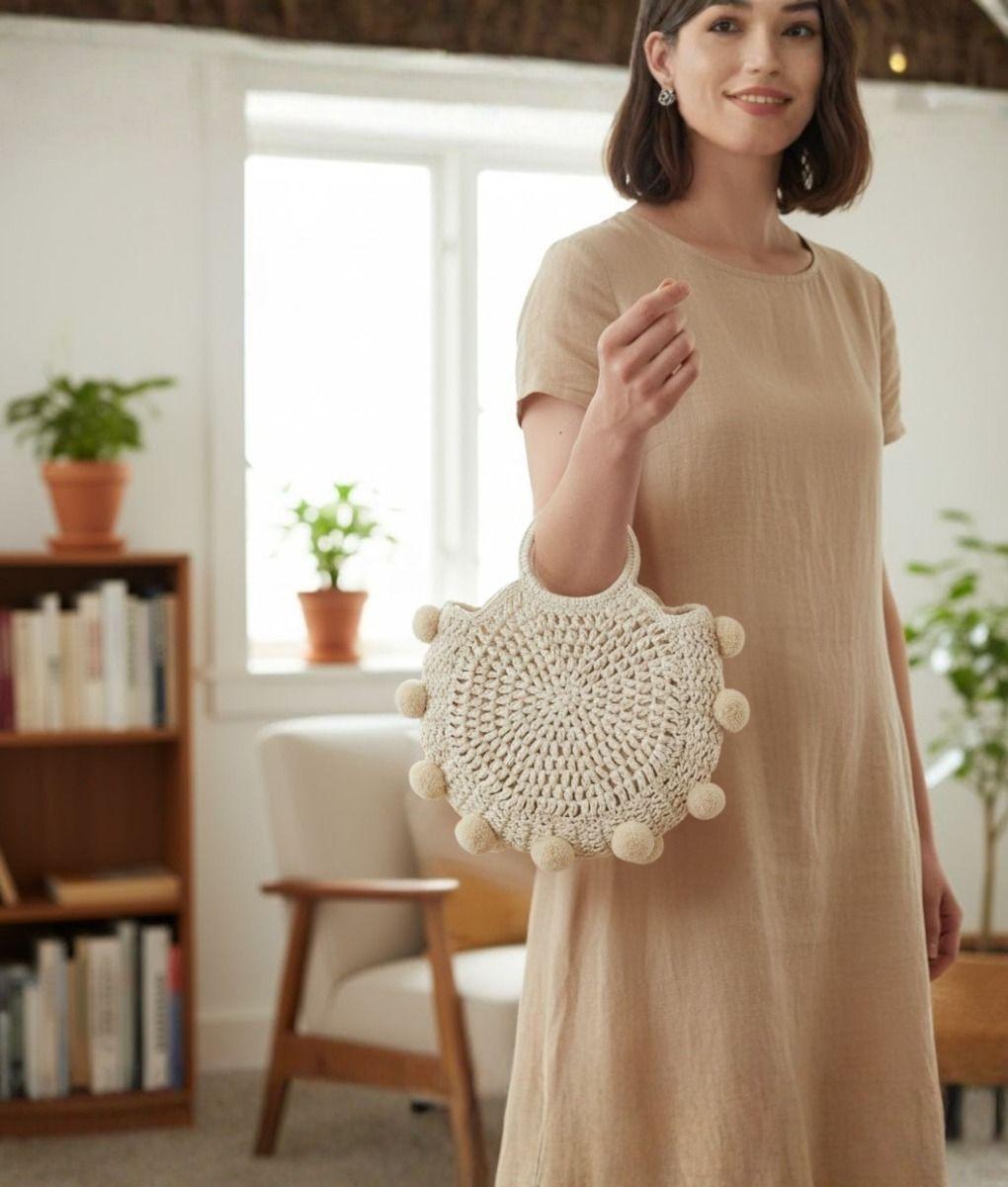 Cartera Bolso Mano Moderno Diseño Artesanal Bohemio Jhn-3