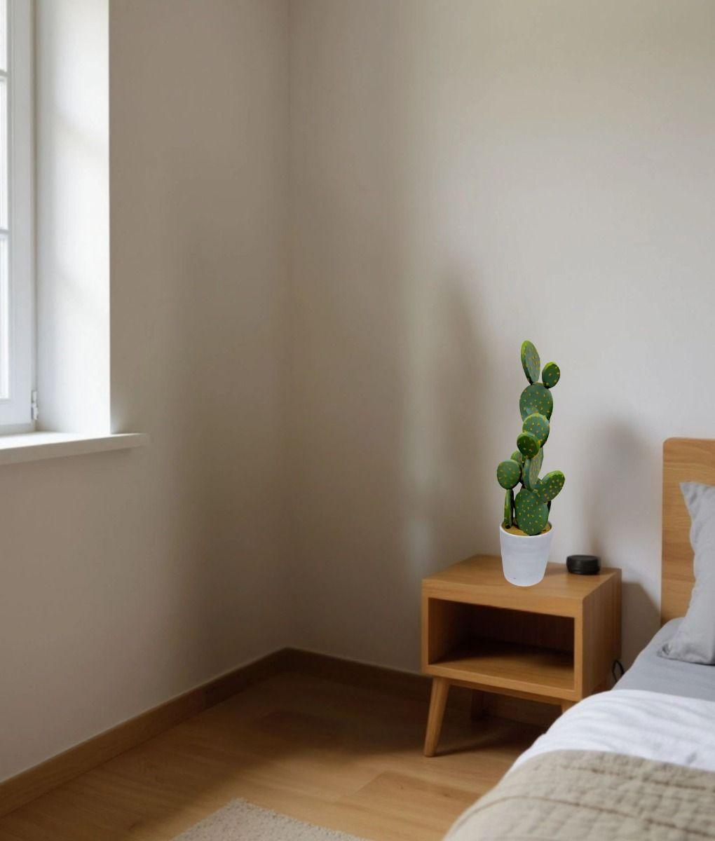 Planta Artificial Decorativa Cactus Opuntia Realista Jhn-7