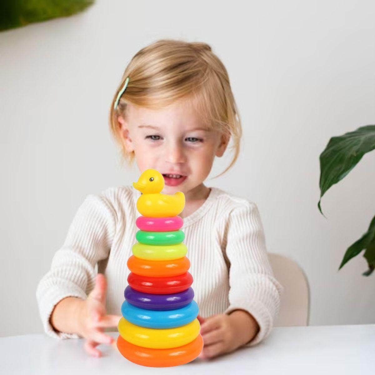SET 2 JUEGUETE DESARROLLO TORRE BOLAS RODANTES BEBES LAU-6