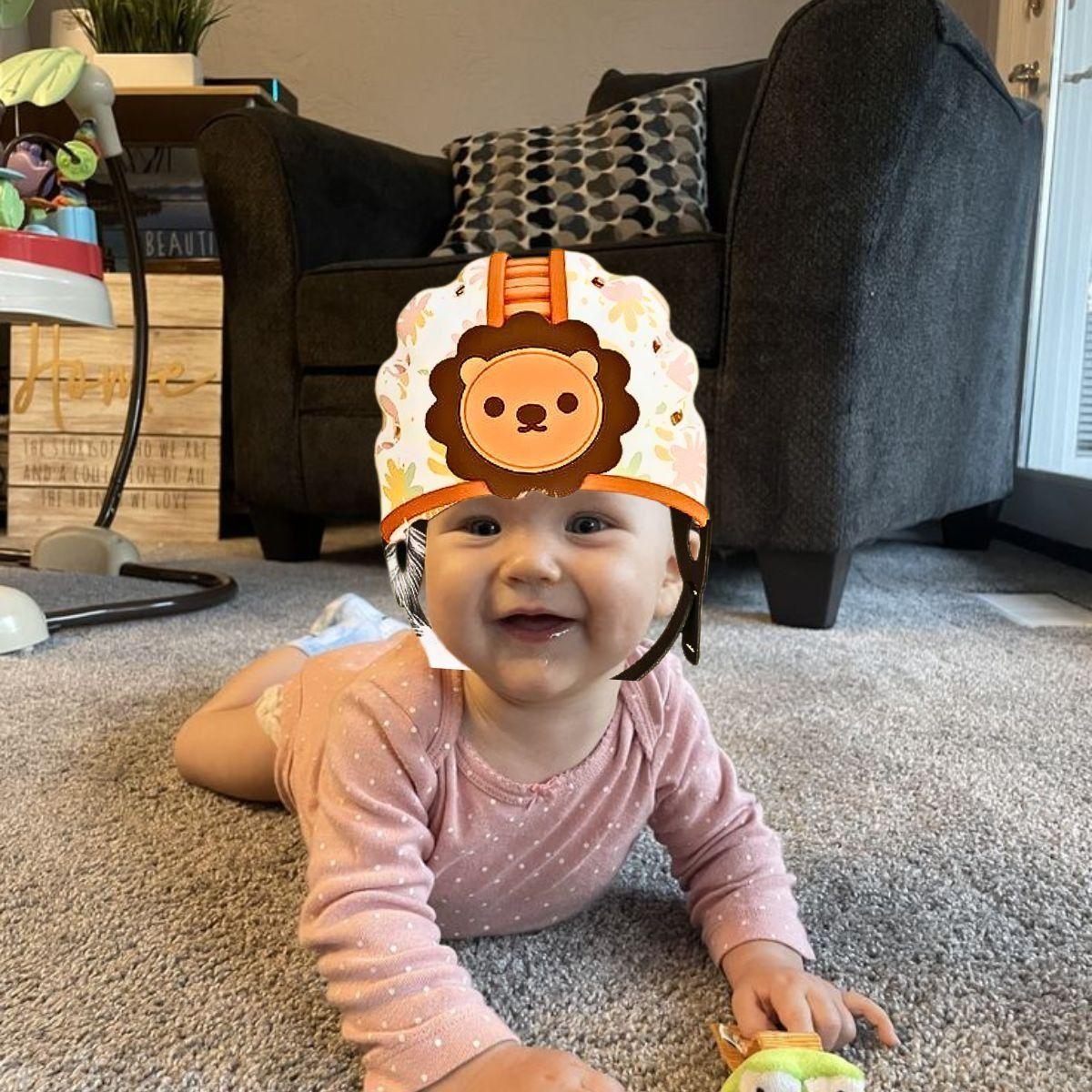 Cascos Antigolpes Diseño Leon Protector Suave Bebes Lau-9