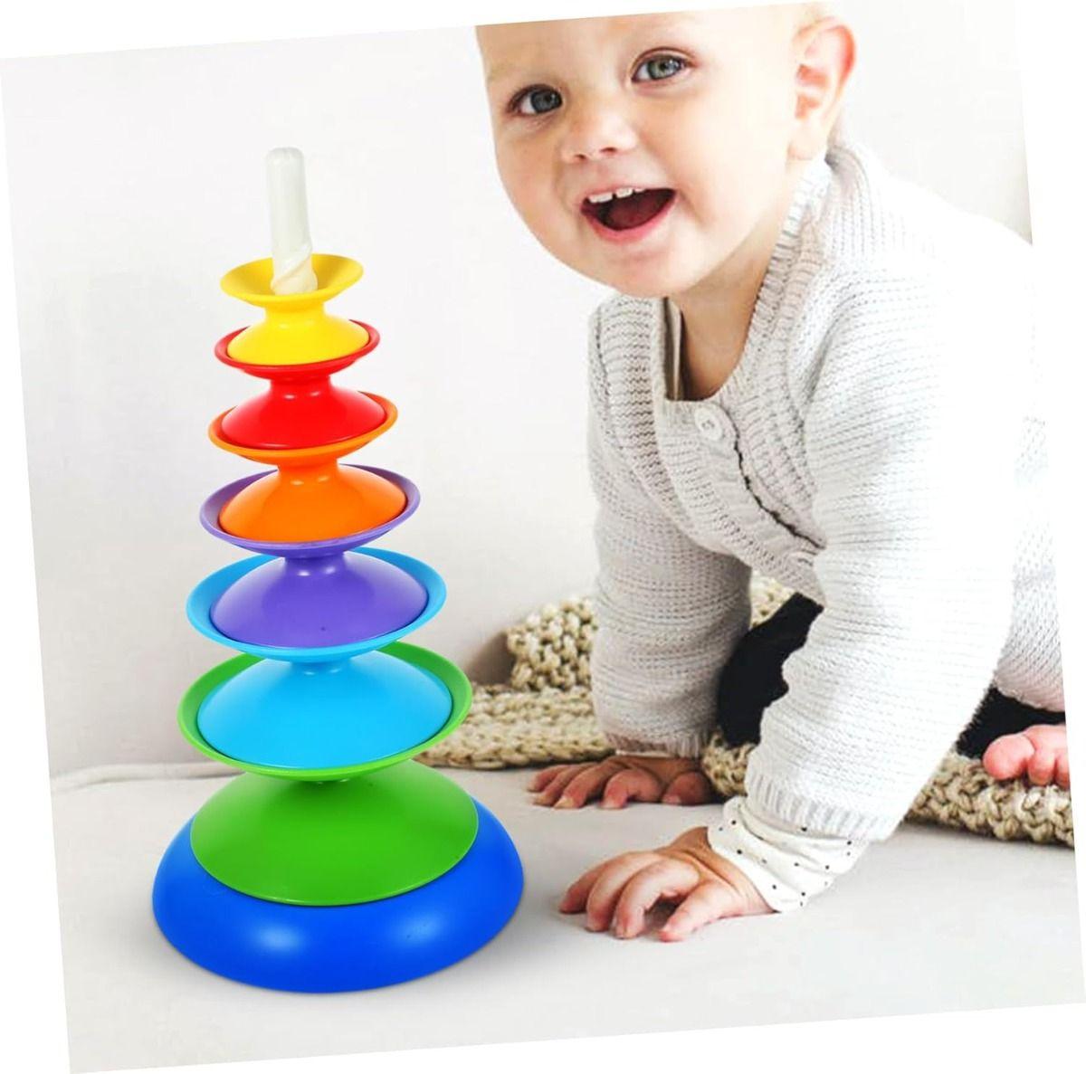 Juguete Apilamiento Divertido Anillo Giratorio Niños Lau-5