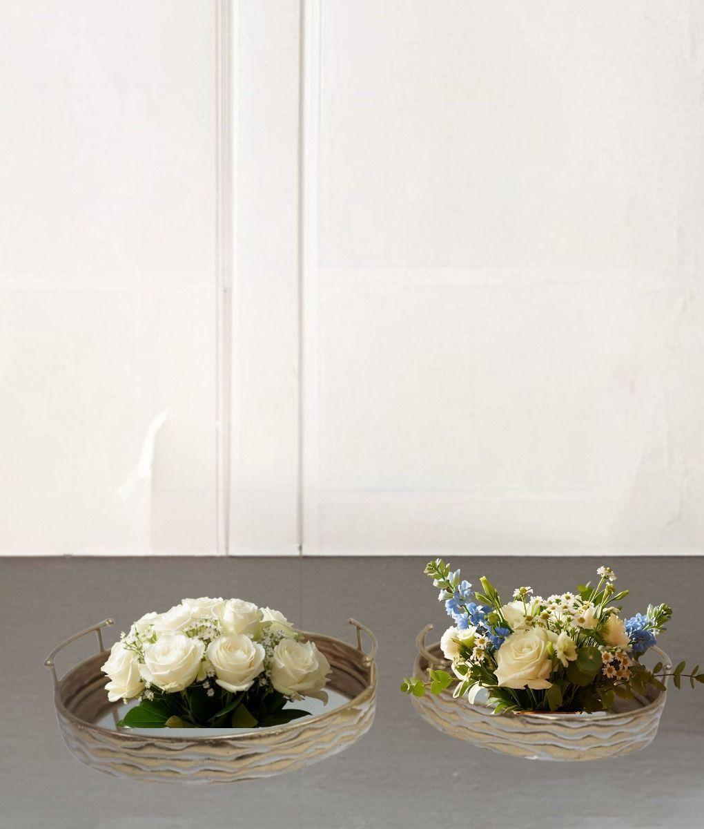 Set 2 Bandejas Decorativas Funcional Diseño Elegante Jhn-9