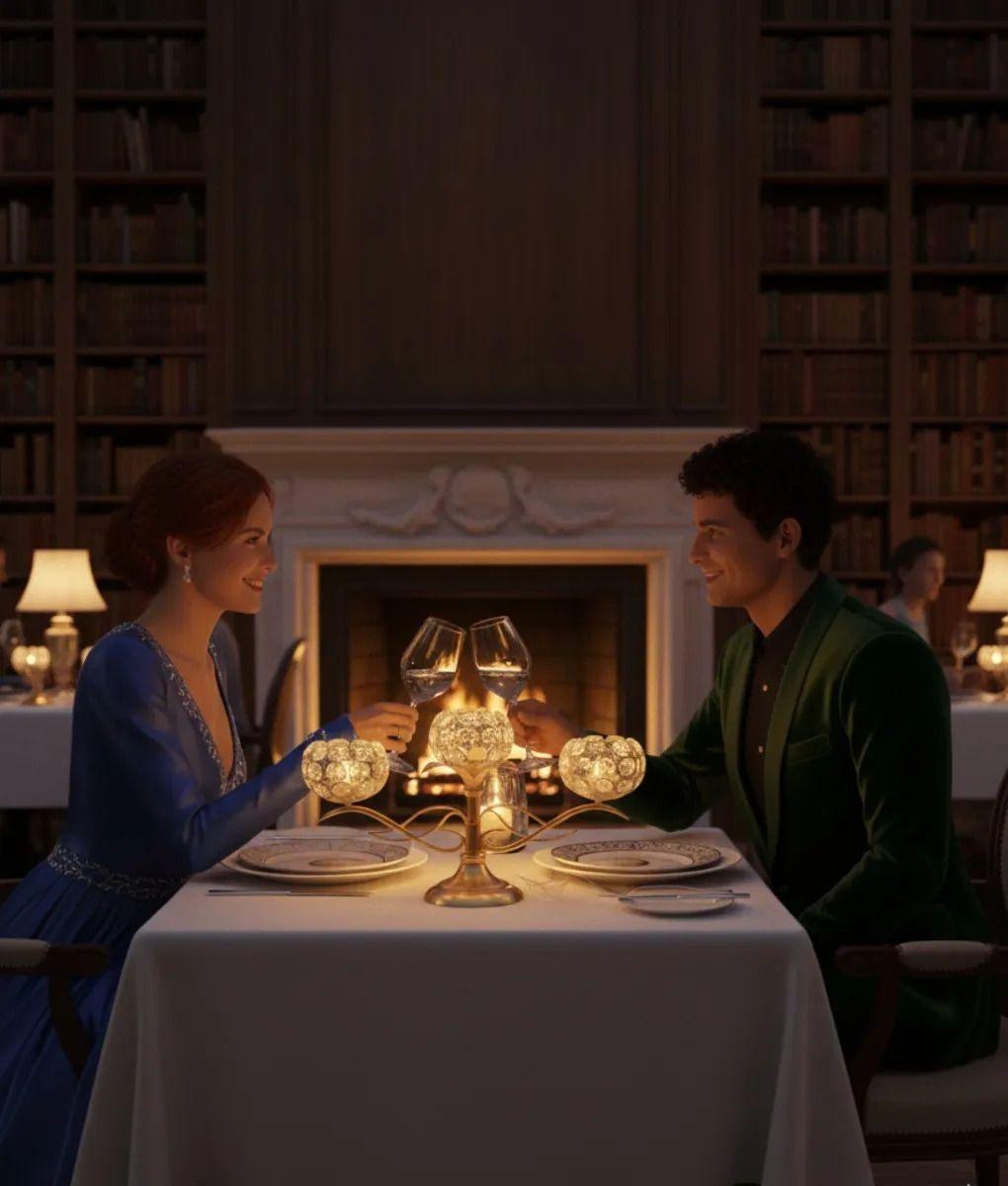 Portavela Decorativo Triple Mesa Copa Elegante Adorno Jhn-5