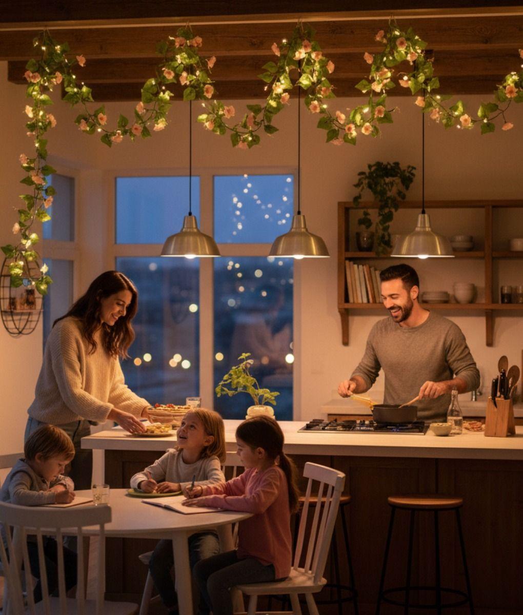 Set 2 Flores Artificiales Guirnalda Enredadera Adorno Jhn-4