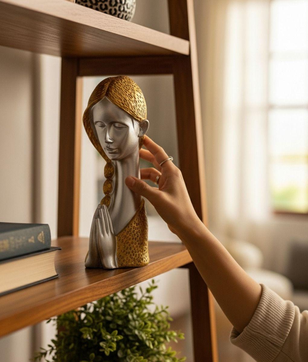Figura Decorativa Niña Rostro Adorno Hogar Estatua Jhn-4