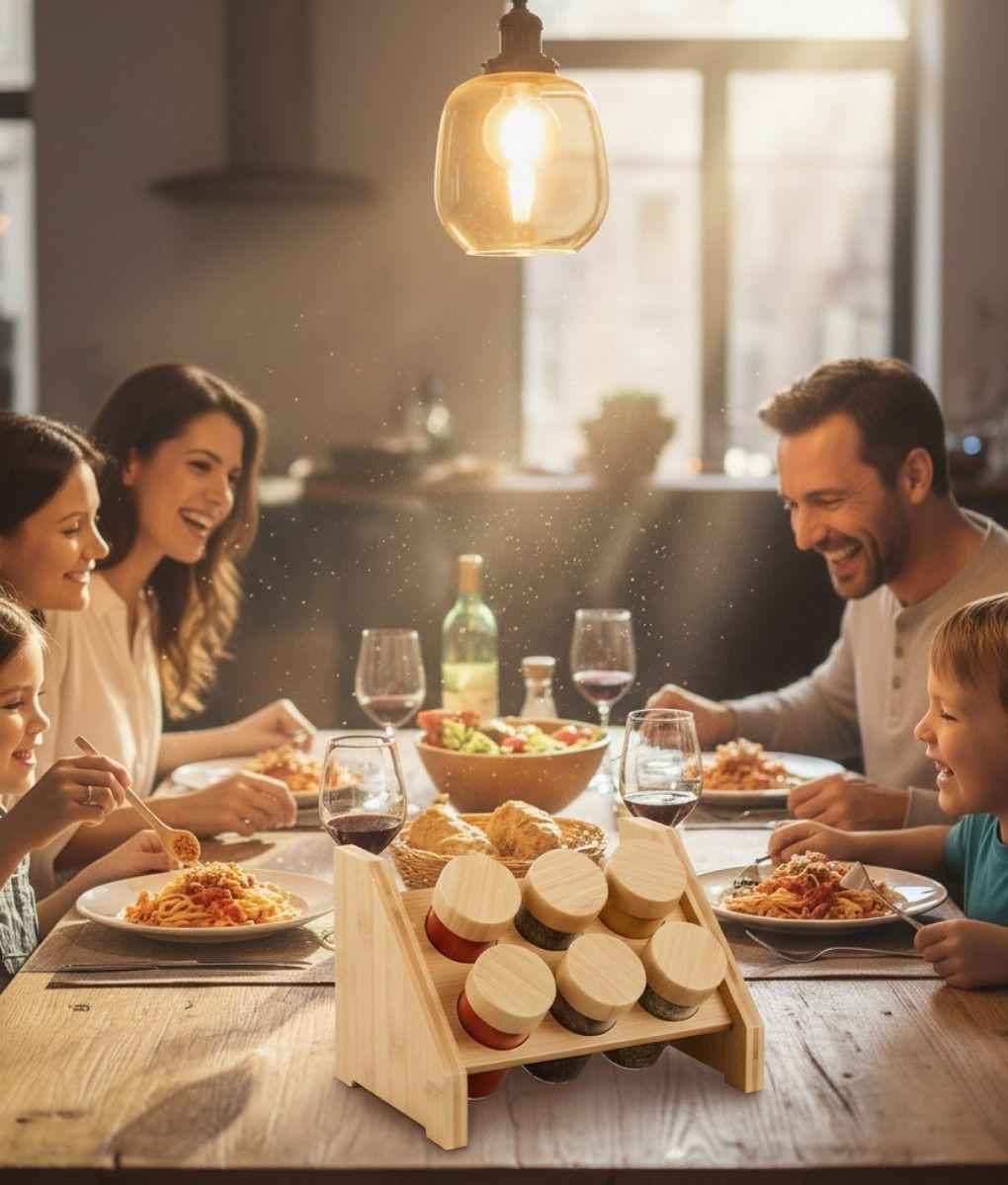 Especiero Decorativo Natural Organizador Almacenamiento Jhn-8