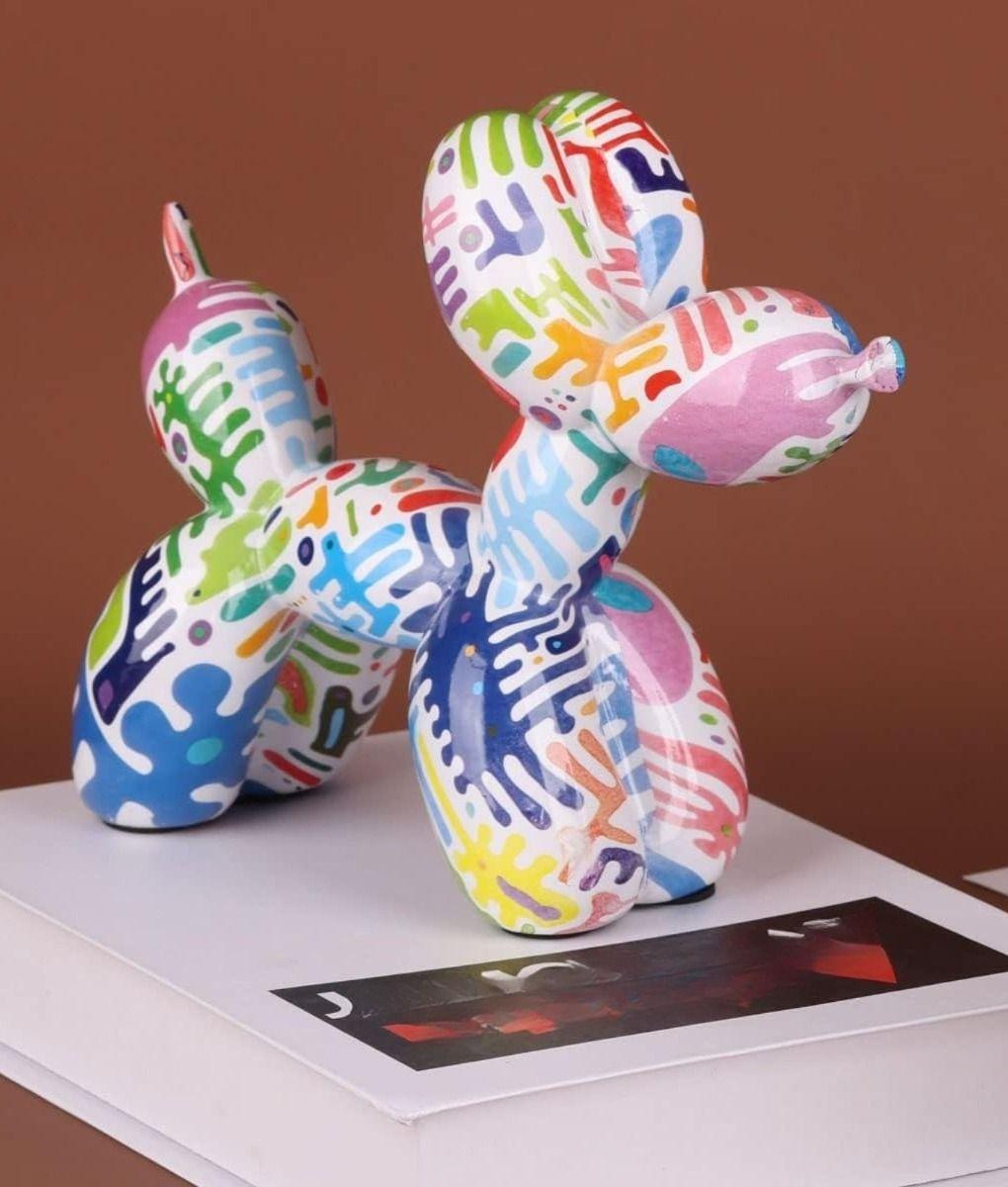 Figura Decorativa Perro Globo Graffiti Estatua Hogar Jhn-8
