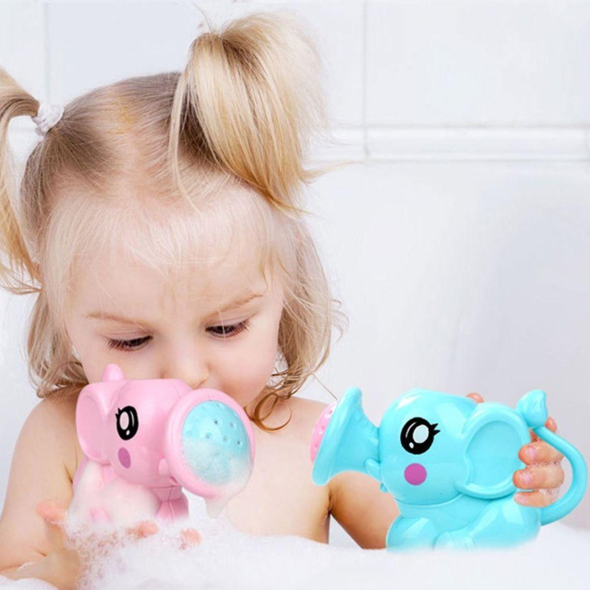 SET 7 JUGUETE PARA EL BAÑO REGADERA FORMA ELEFANTE LAU-5