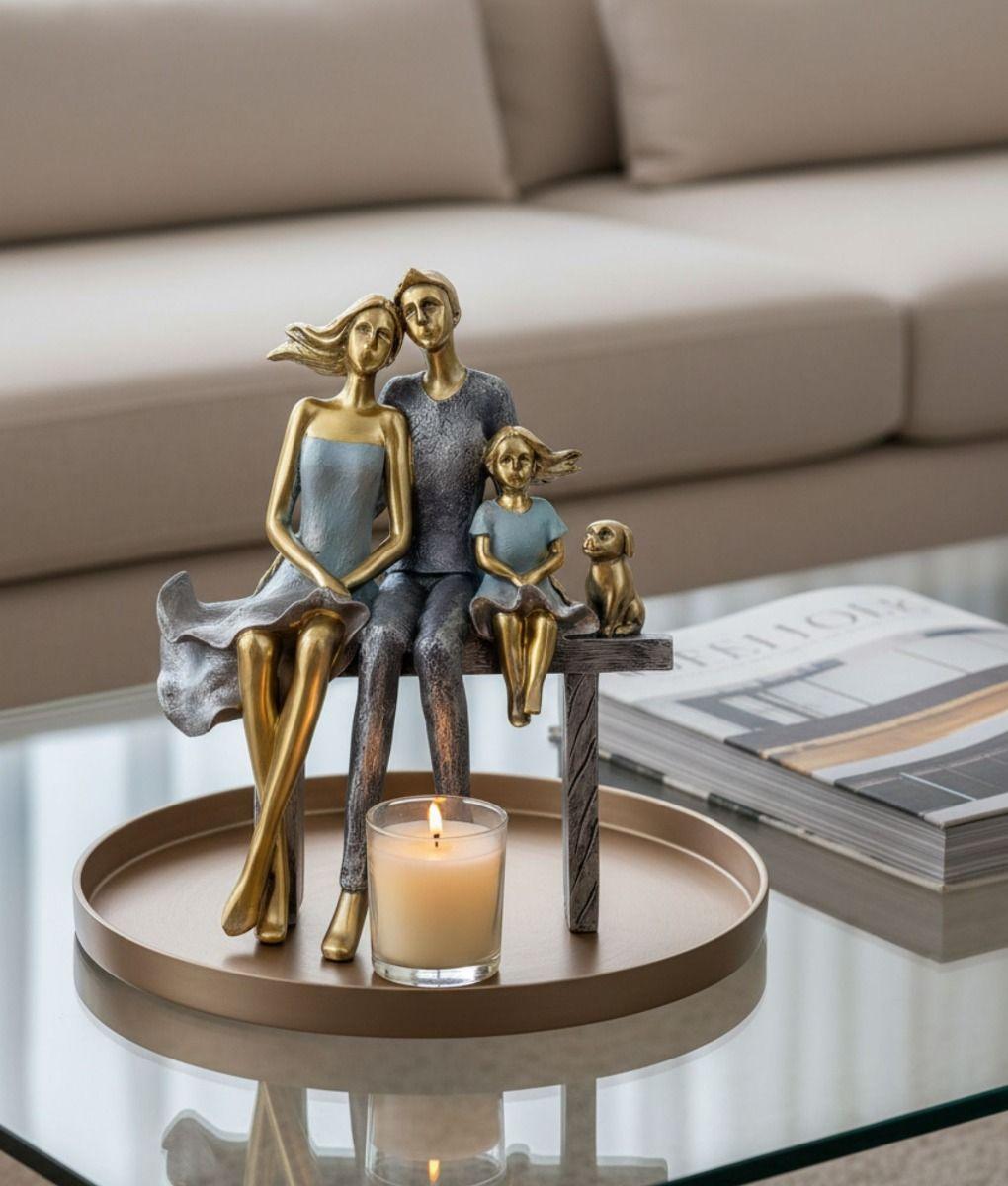 Figura Decorativa Adorno Familia Pareja Estatua Hogar Jhn-5