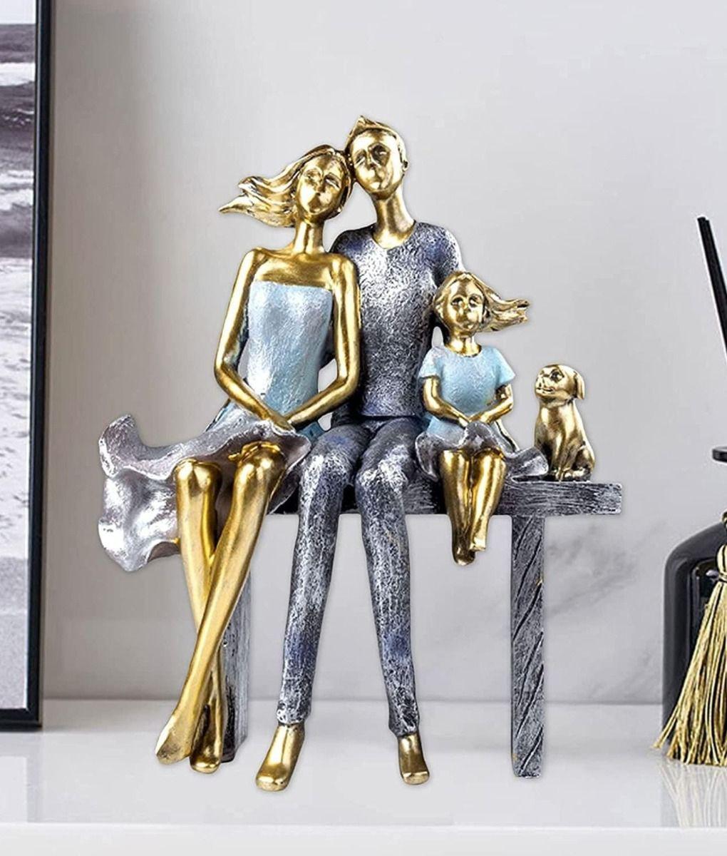 Figura Decorativa Adorno Familia Pareja Estatua Hogar Jhn-6