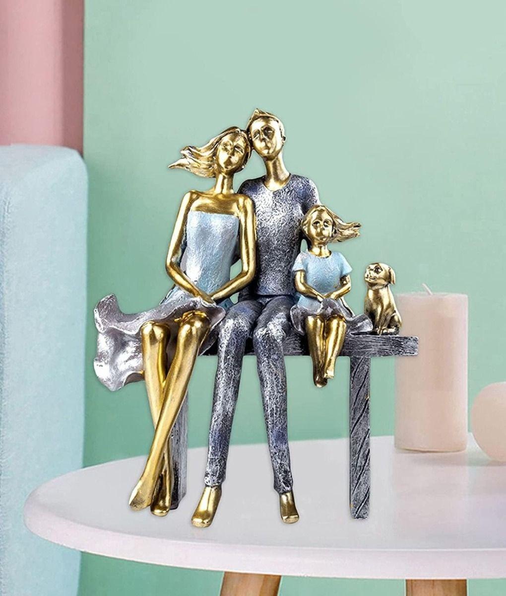 Figura Decorativa Adorno Familia Pareja Estatua Hogar Jhn-8