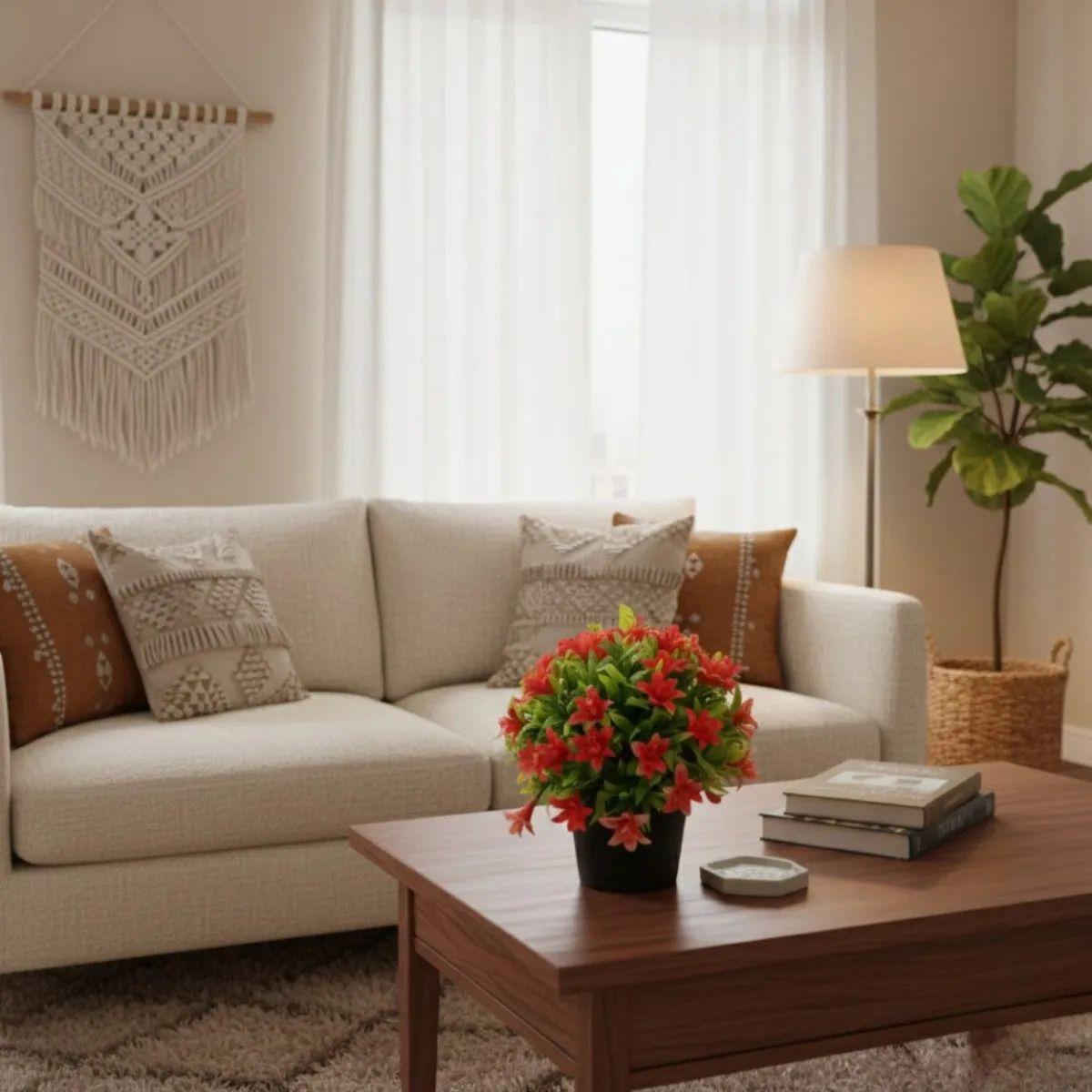 Set 2 Planta Artificial Decorativa Arreglo Floral Adorno Jhn-5