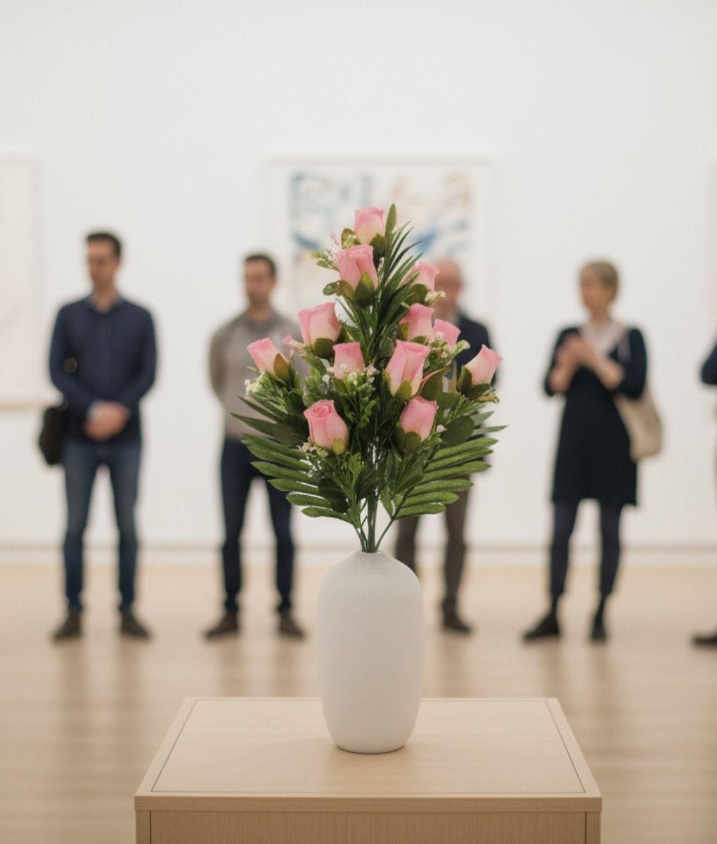 Set 2 Flores Artificiales Ramo Capullos Floral Follaje Jhn-5