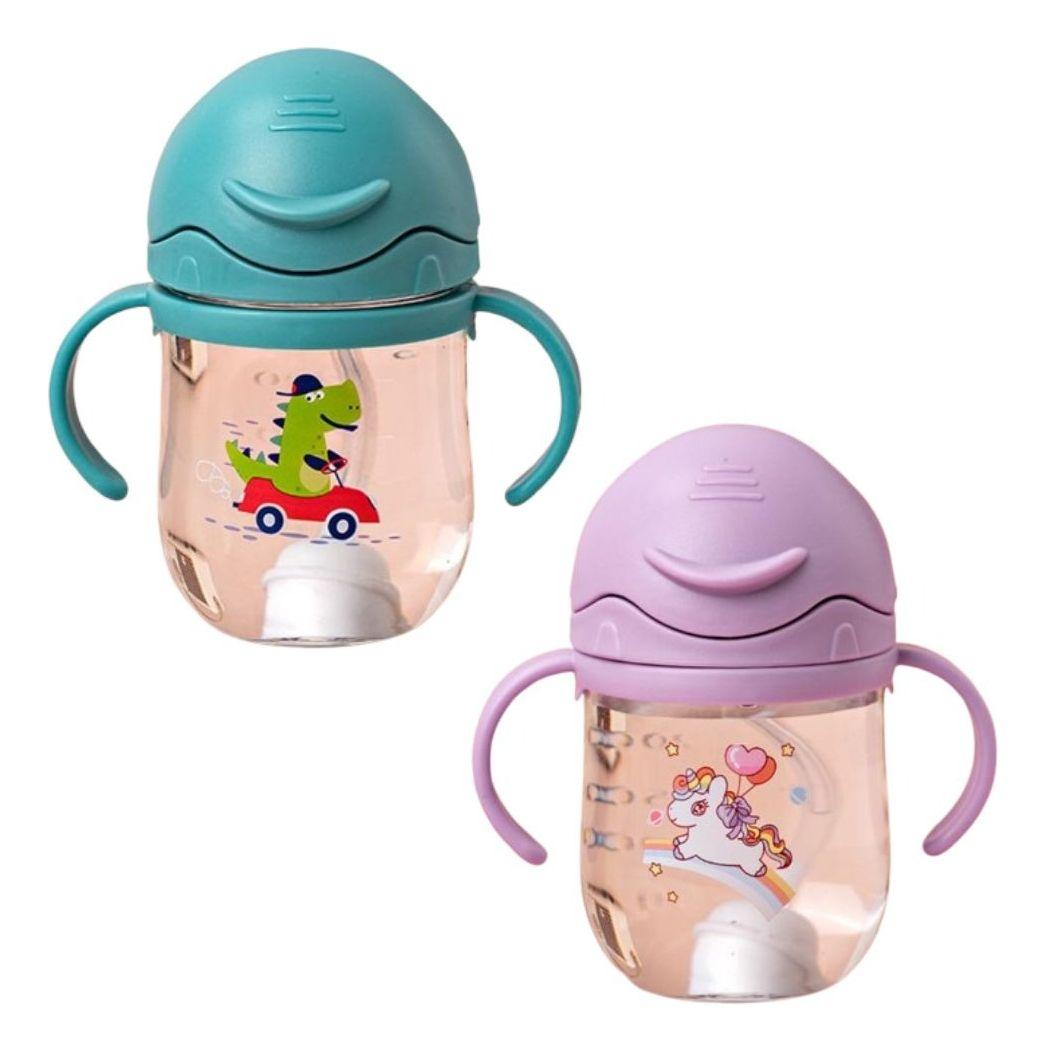 SET 2 VASOS CON BOMBILLA ANTIDERRAME CON ASA BEBES LAU-3