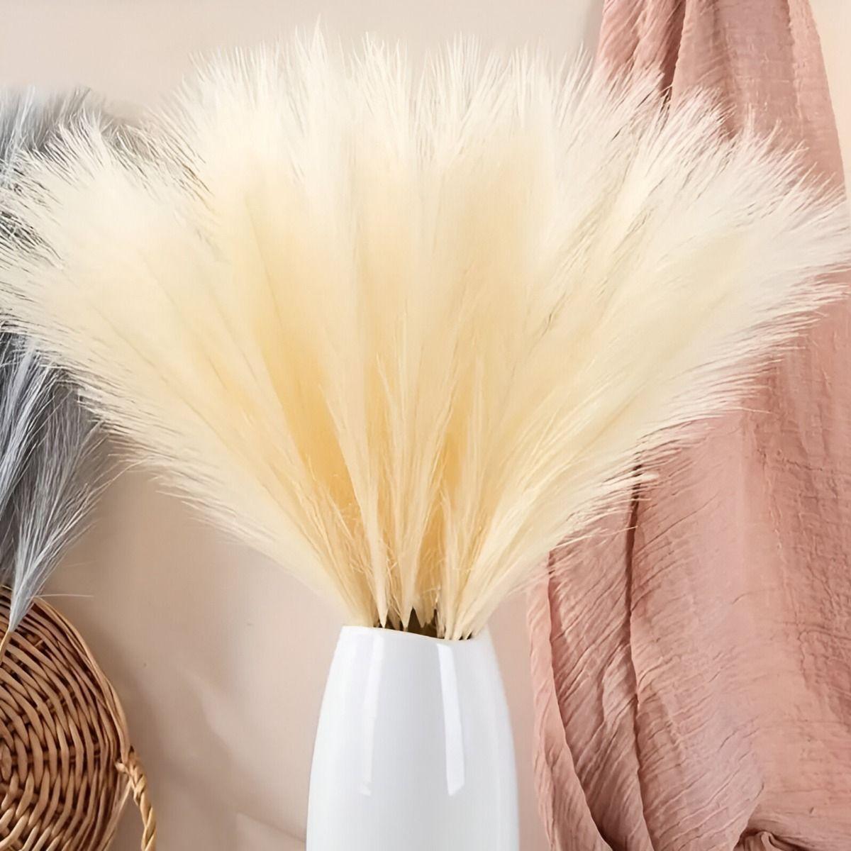 Set 2 Tallos Artificiales Decoración Esponjosa Bohemia Jhn-3