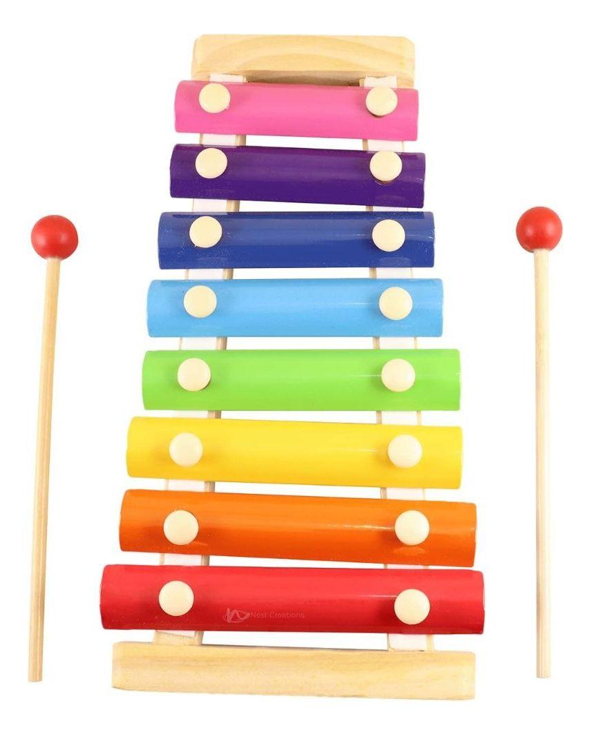 SET 3 JUGUETES MUSICAL XILOFONO MADERA EDUCATIVO BEBE LAU-0
