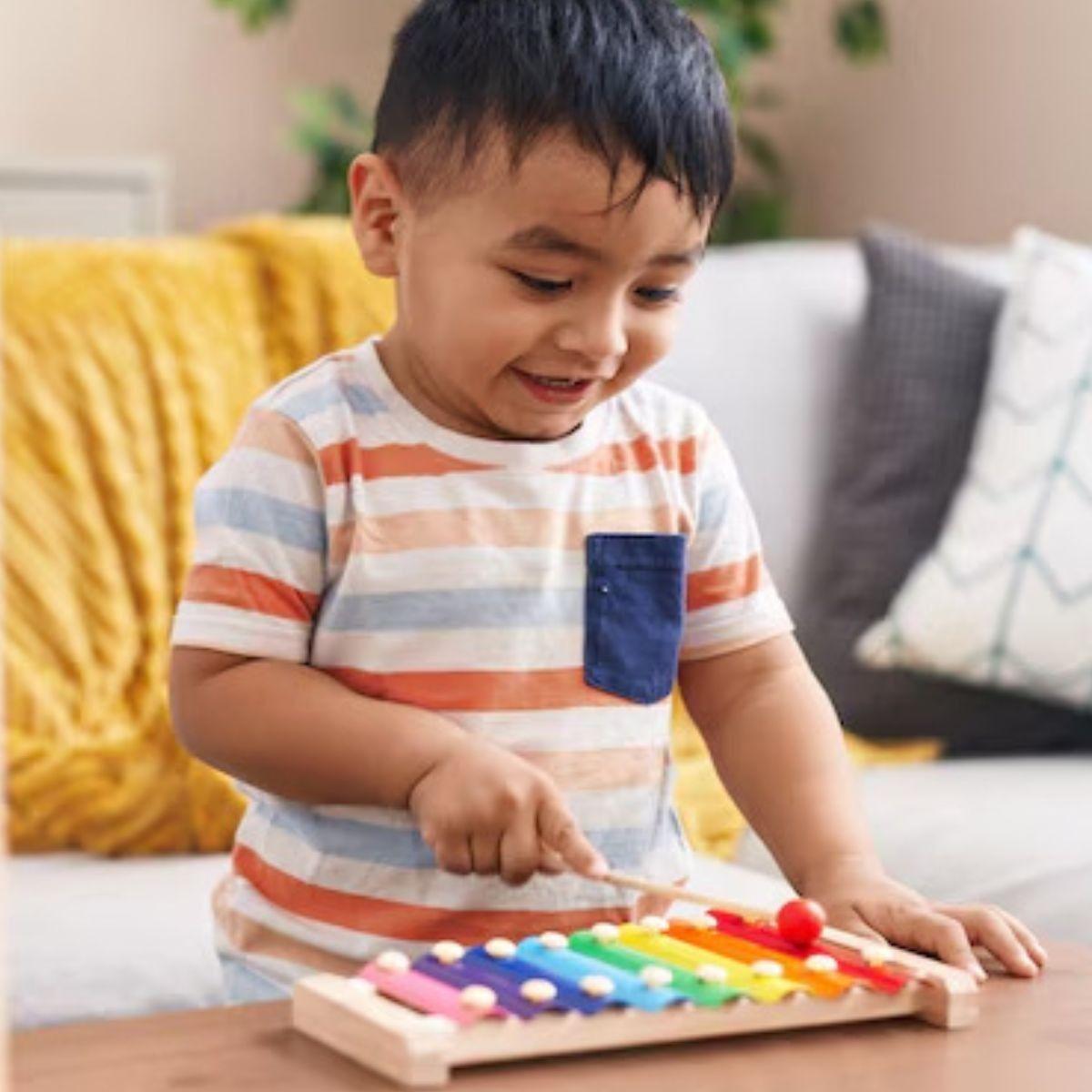 SET 3 JUGUETES MUSICAL XILOFONO MADERA EDUCATIVO BEBE LAU-8