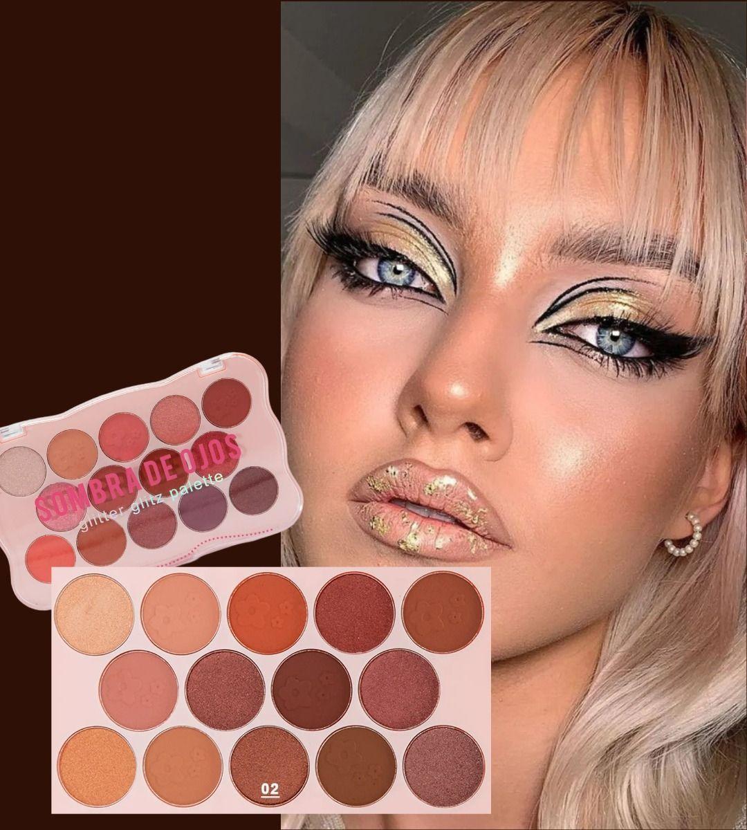 Sombra Ojos Paleta 14 Tonos Vibrante Suave Duradera Jhn-5