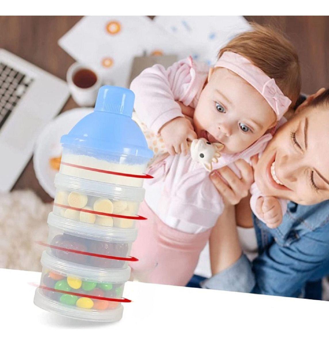 Set 5 Dosificador Dispensador Portatil Leche Bebe Lau-7