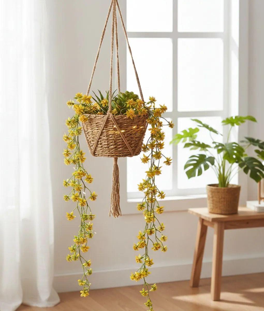 Set 2 Enredadera Floral Decorativa Diseño Caída Natural Jhn-6