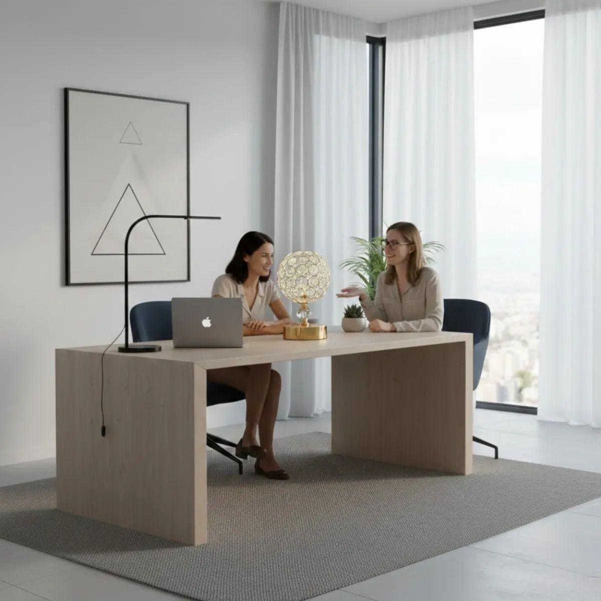 Lámpara Mesa Esfera Destellos Elegancia Modernidad AJ-4