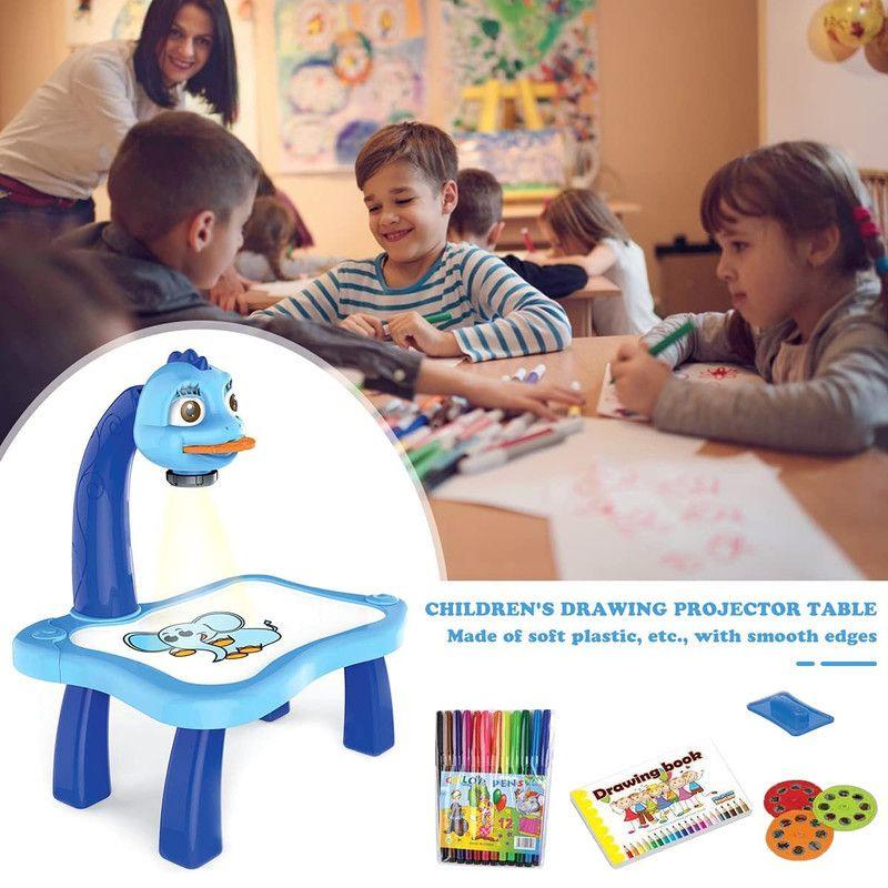 Juguete Mesa Pintura Proyector Escribir Dibujar Niño Lau-2