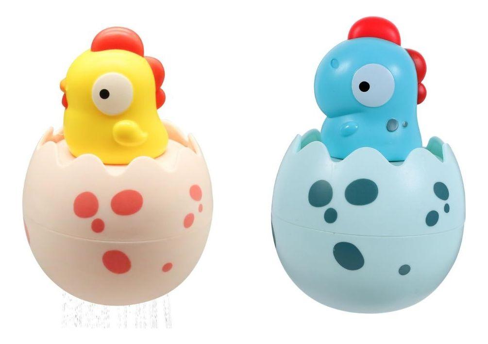 SET 3 JUGUETES DE BAÑO DINOSAURIO POLLITO ROCIA AGUA LAU-3