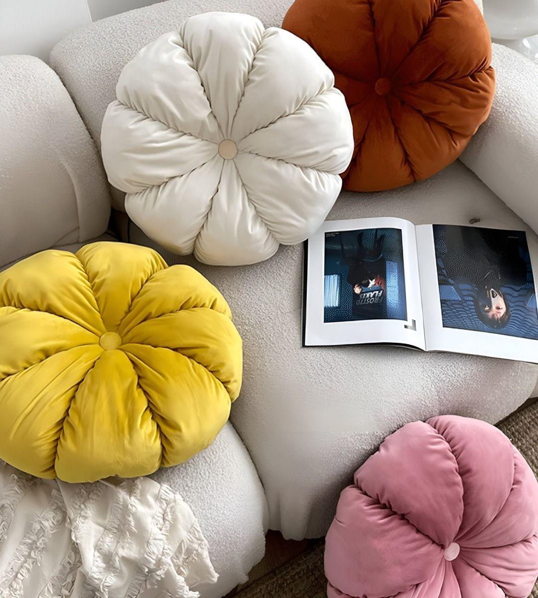 Cojín Redondo Almohada Calabaza Decoración Hogar Jhn-4