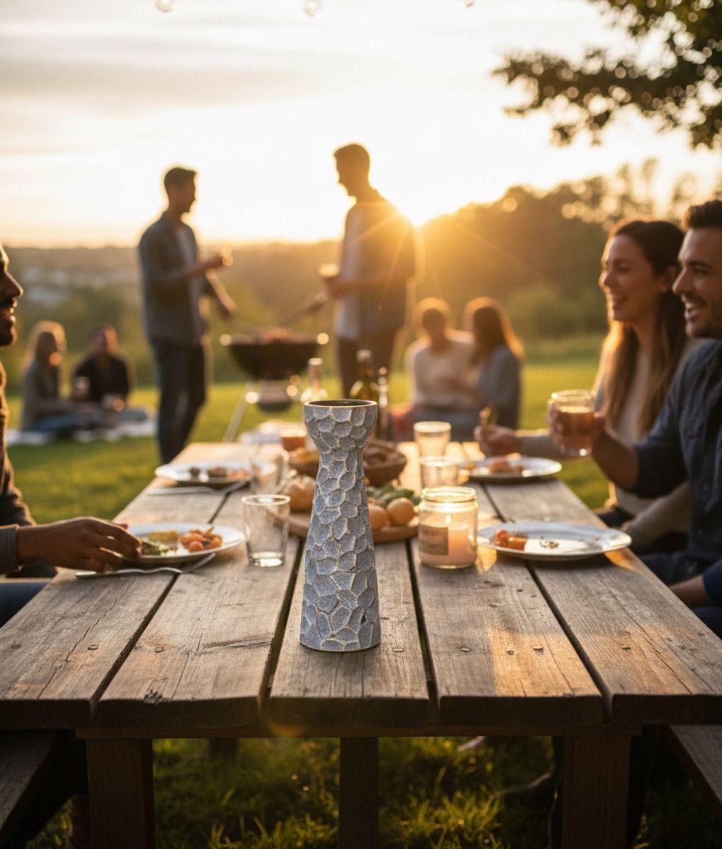 Portavelas Decorativo Candelabro Adorno Textura Jhn-4