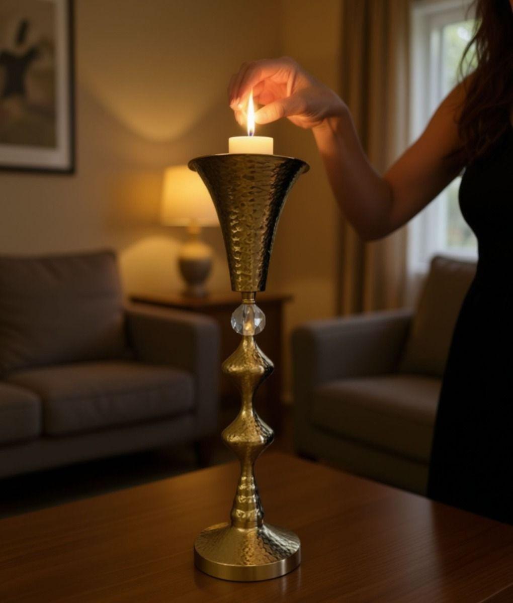 Portavelas Decorativo Elegante Adorno Hogar Moderno Jhn-3