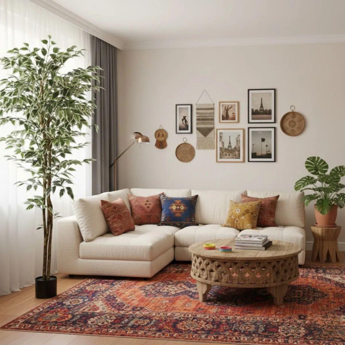 Planta Artificial Decorativa Alta Troncos Texturizados ALJ-7