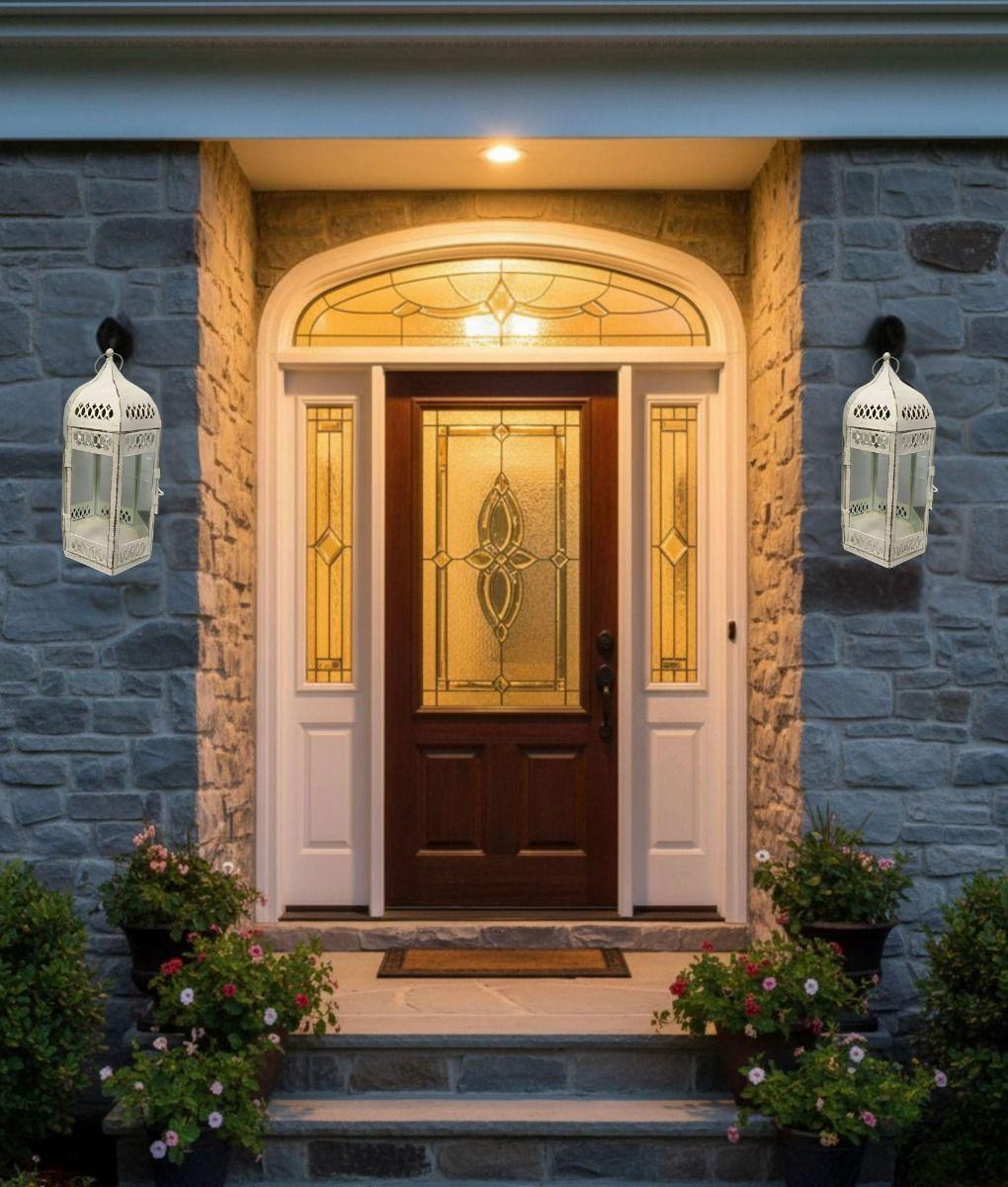 Set 2 Portavela Decorativo Colgante Farol Hogar Jhn-6