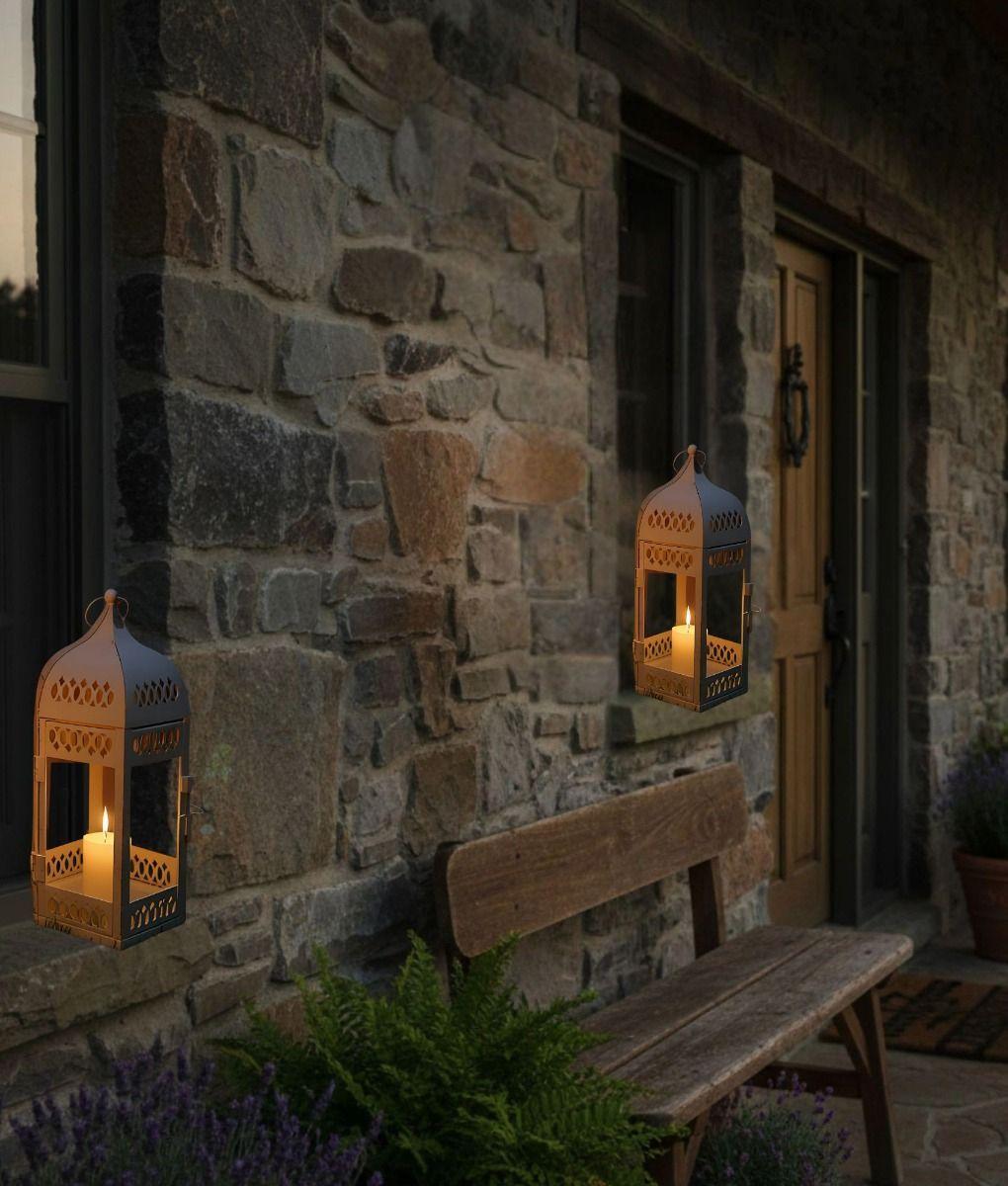 Set 2 Portavela Decorativo Colgante Farol Hogar Jhn-7