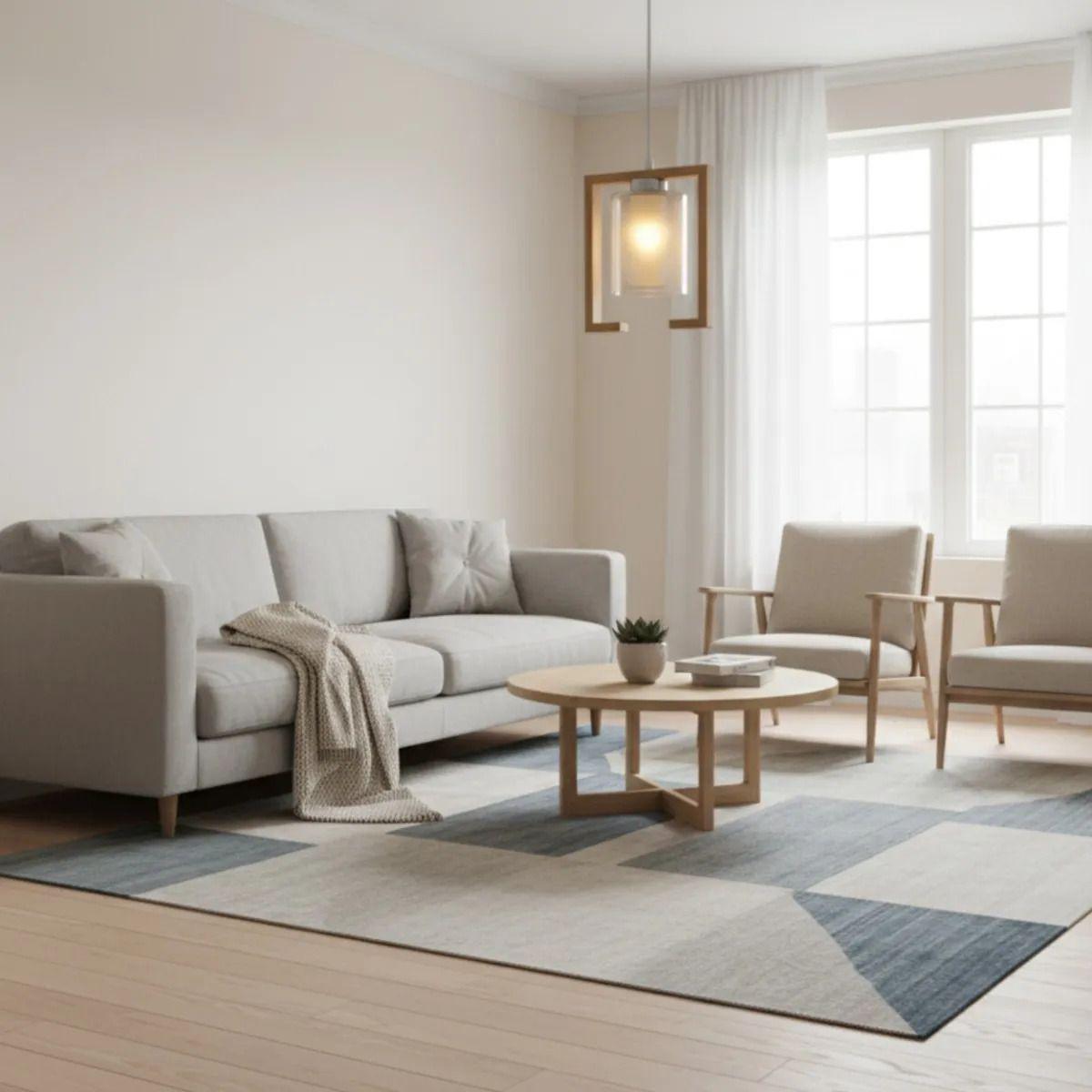 Lámpara Colgante Madera Cristal Estilo Minimalista ALJ-4