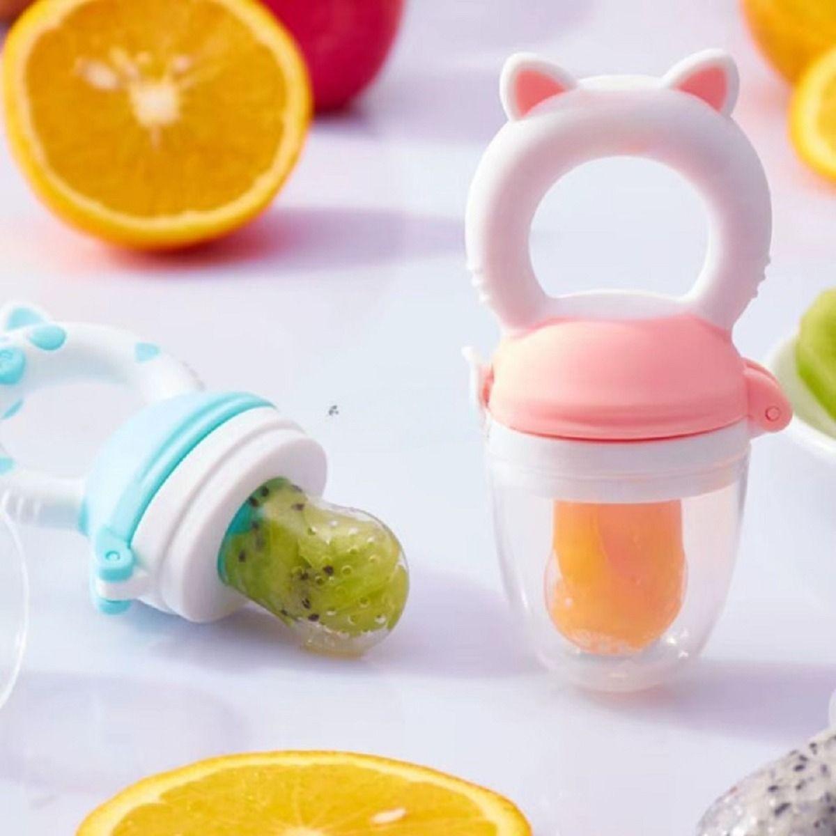 Set 4 Chupete Alimentador Comedor Frutas Silicona Bebe Lau-1