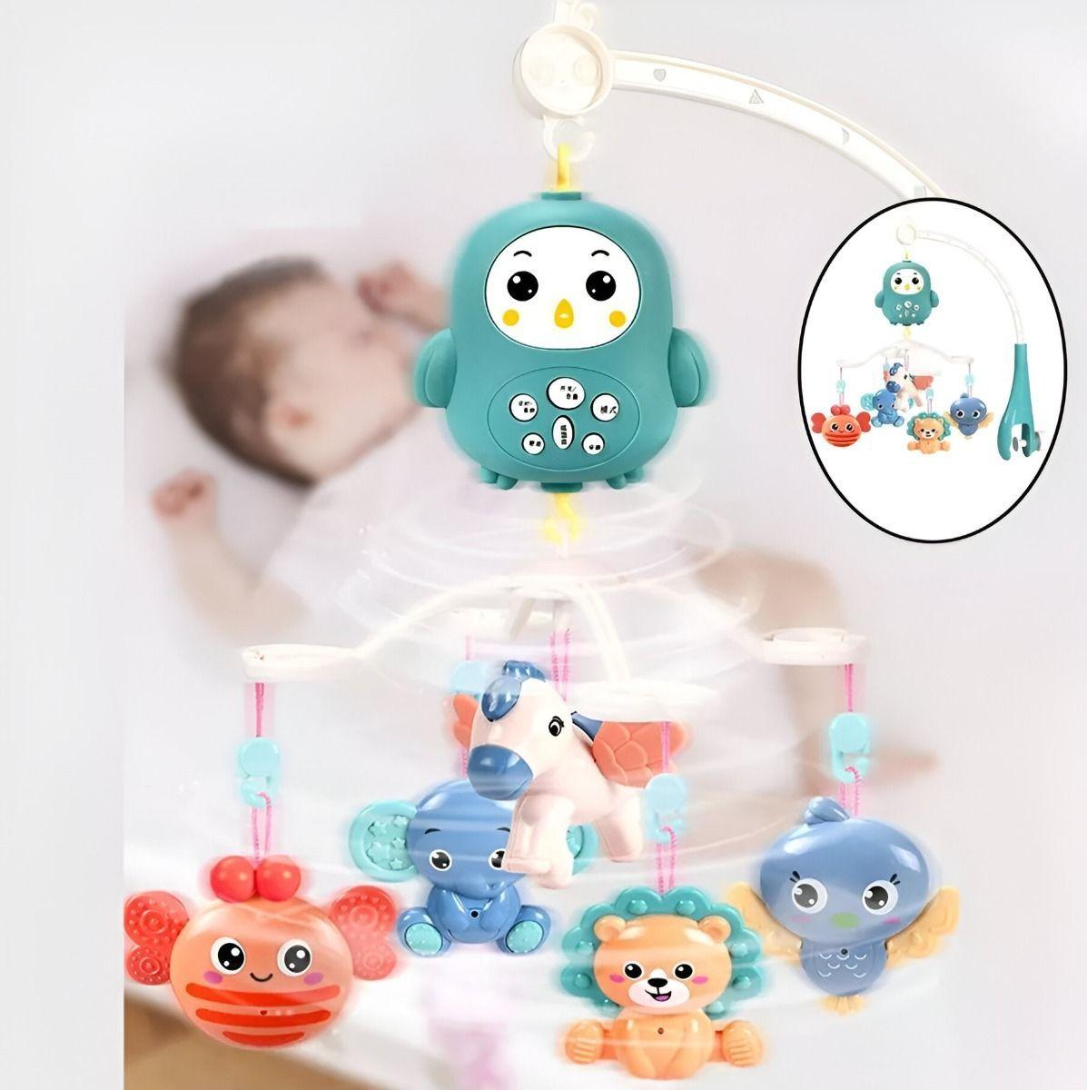 Móvil Musical Cuna Bebé Giratorio Colgante Luz Soporte Jhn-5